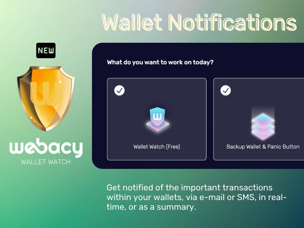Webacy Wallet Watch: Get Notified of your Wallet(s) Activity in Real Time, Anywhere, All the Time
