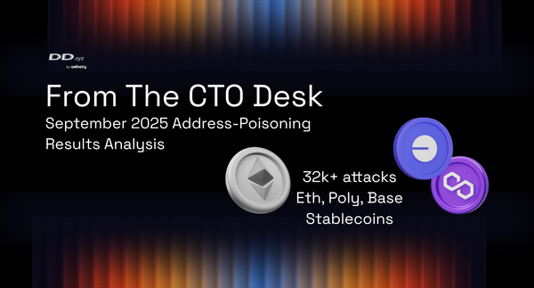 From the CTO’s Desk — September 2025 Address-Poisoning Results Analysis